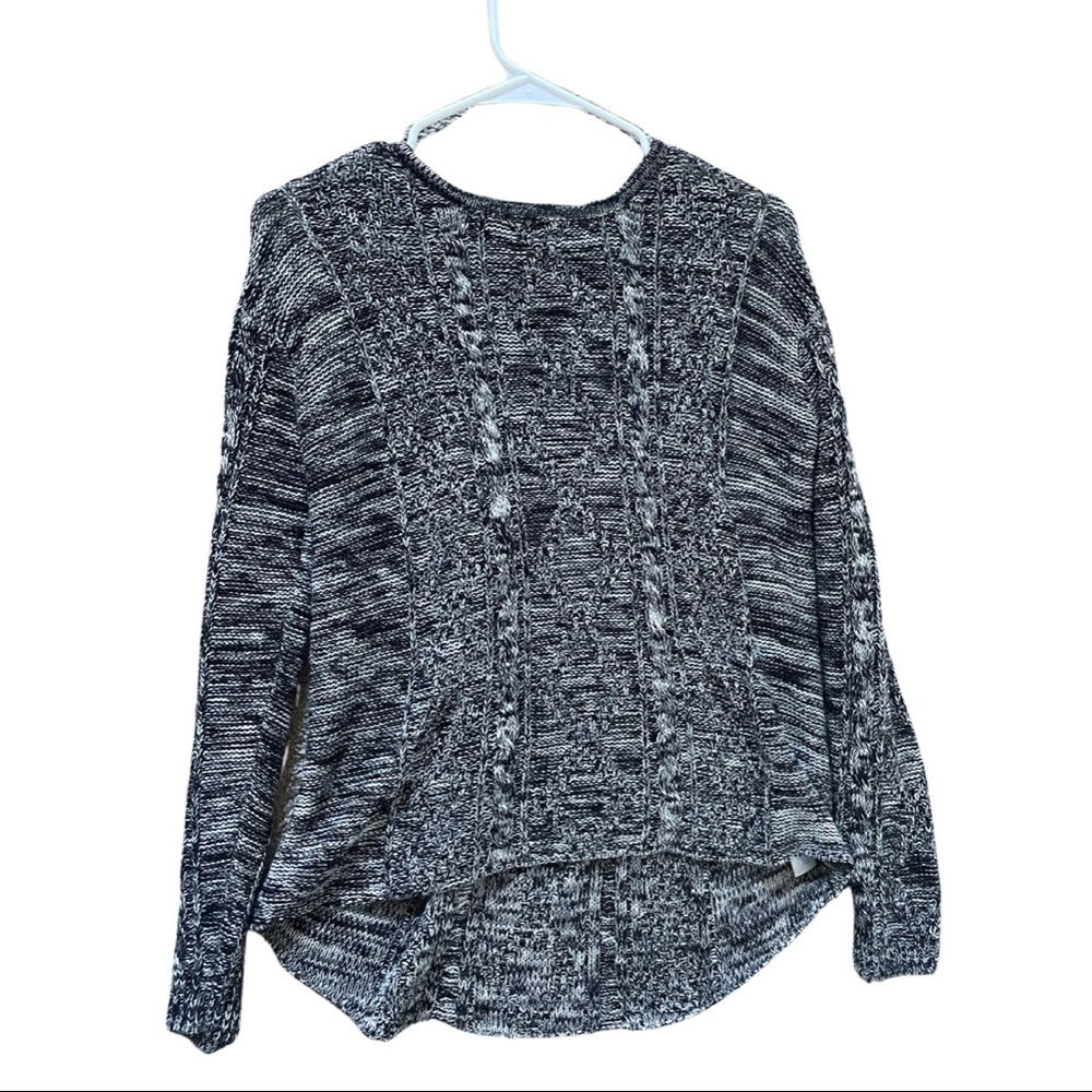 Black and white knit sweater